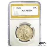 1941 Walking Liberty Half Dollar PGA MS65+