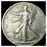 1933-S Silver Walking Liberty Half Dollar NEARLY U
