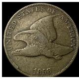 1858 Copper-Nickel Flying Eagle Cent ABOUT UNCIRCU