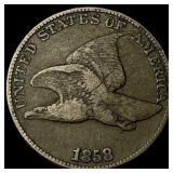 1858 Flying Eagle Cent ABOUT UNCIRCULATED