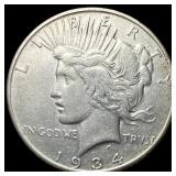 1934 Silver Peace Dollar NEARLY UNCIRCULATED