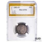 1901-O Barber Quarter PGA XF45