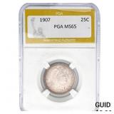 1907 Barber Quarter PGA MS65