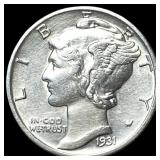 1931-S Silver Mercury Dime CLOSELY UNCIRCULATED