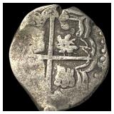 Spanish Colonial Silver Cob 8 Reales NICELY CIRCUL