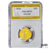 2019 1/4oz $10 Gold Eagle PGA MS70