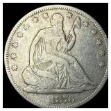 1876 Seated Liberty Half Dollar LIGHTLY CIRCULATED
