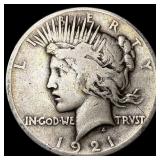 1921 Silver Peace Dollar ABOUT UNCIRCULATED