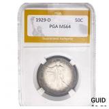 1929-D Walking Liberty Half Dollar PGA MS64