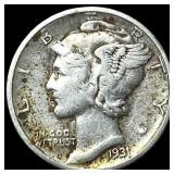 1931-D Silver Mercury Dime LIGHTLY CIRCULATED
