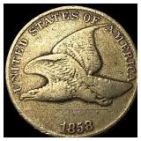 1858 Copper-Nickel Flying Eagle Cent LIGHTLY CIRCU