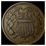 1866 Two-Cent Piece LIGHTLY CIRCULATED
