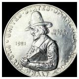 1921 Silver Pilgrim Half Dollar CLOSELY UNCIRCULAT