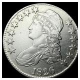 1826 Capped Bust Half Dollar NEARLY UNCIRCULATED