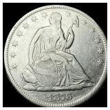 1876-CC Silver Half Dollar ABOUT UNCIRCULATED