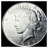 1927-S Silver Peace Dollar CHOICE AU