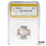 1924-S Mercury Silver Dime PGA MS63 FSB