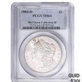 1884-O Morgan Silver Dollar PCGS MS64