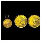 [3coins] 1853-1857 Gold $1 Types 1, 2 & 3