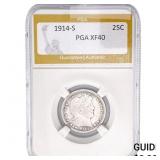 1914-S Barber Quarter PGA XF40