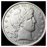 1899 Silver Barber Half Dollar NEARLY UNCIRCULATED