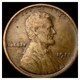 1911-S Lincoln Wheat Cent LIGHTLY CIRCULATED