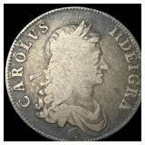 1662 Silver Crown Charles II Great Britain LIGHTLY