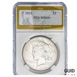 1921 Silver Peace Dollar PGA MS64+