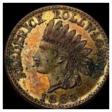 1863 RB Frederick Rollwagen NY Civil War Token UNC