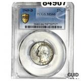 1949-D Washington Silver Quarter PCGS MS66