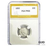 1892 Barber Dime PGA PR66
