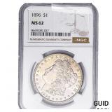 1896 Morgan Silver Dollar NGC MS62