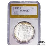 1889-S Morgan Silver Dollar PGA MS63+