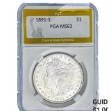 1891-S Morgan Silver Dollar PGA MS63