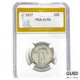 1917 Standing Liberty Quarter PGA AU55