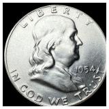 1954 Franklin Silver Half Dollar UNCIRCULATED