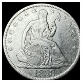 1858-O Silver Half Dollar NEARLY UNCIRCULATED