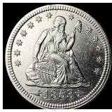 1853 Arrows Seated Liberty Quarter UNCIRCULATED