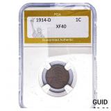 1914-D Wheat Cent PGA XF40
