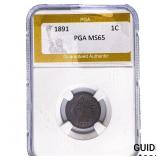 1891 Indian Head Cent PGA MS65