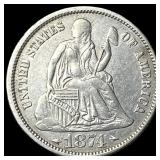 1874 Seated Liberty Dime CLOSELY UNCIRCULATED