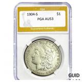 1904-S Morgan Silver Dollar PGA AU53