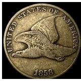1858 Copper-Nickel Flying Eagle Cent LIGHTLY CIRCU