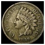 1859 Copper-Nickel Indian Head Cent ABOUT UNCIRCUL