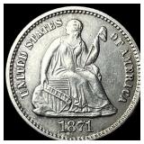 1871 Silver Half Dime UNCIRCULATED