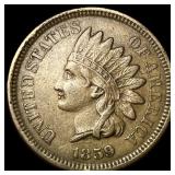 1859 Copper-Nickel Indian Head Cent NEARLY UNCIRCU