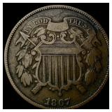 U.S. 2-cent piece LIGHTLY CIRCULATED