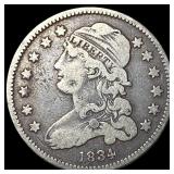 1834 Capped Bust Silver Quarter LIGHTLY  CIRCULAT