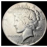 1934 Silver Peace Dollar ABOUT UNCIRCULATED