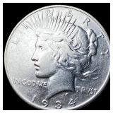 1934 Silver Peace Dollar NEARLY UNCIRCULATED